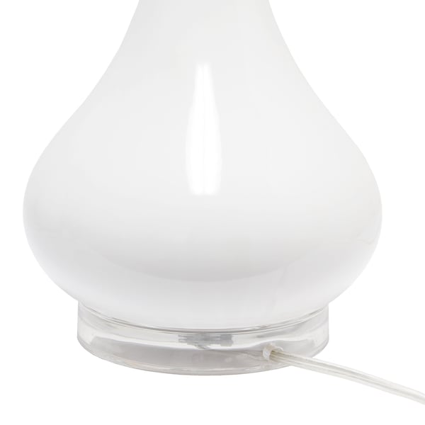 Droplet Table Lamp With Fabric Shade, White